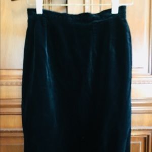 Black velvet skirt